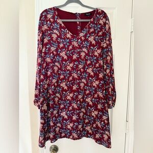 Madewell Burgundy Floral Dress